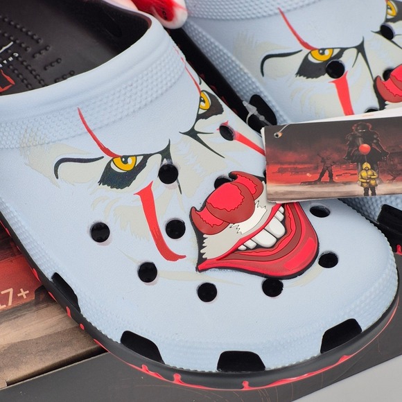 Crocs IT Chapter 2 Pennywise Face Classic Clogs Adult Men\'s Size 10 Unisex Shoes main image 7